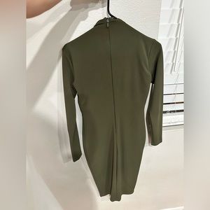 Green midi nookie dress long sleeves